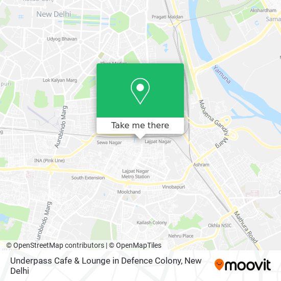 Underpass Cafe & Lounge in Defence Colony map