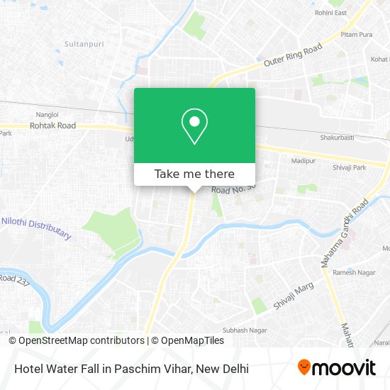 Hotel Water Fall in Paschim Vihar map