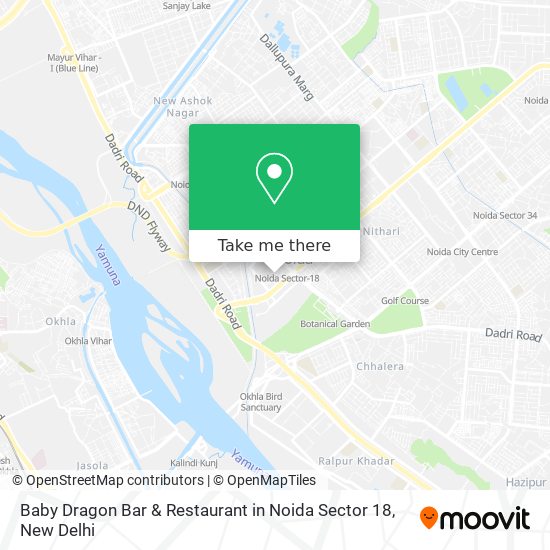 Baby Dragon Bar & Restaurant in Noida Sector 18 map