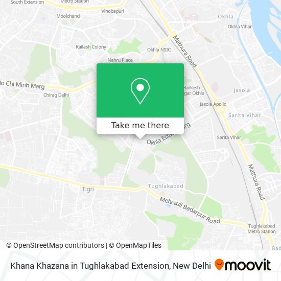 Khana Khazana in Tughlakabad Extension map