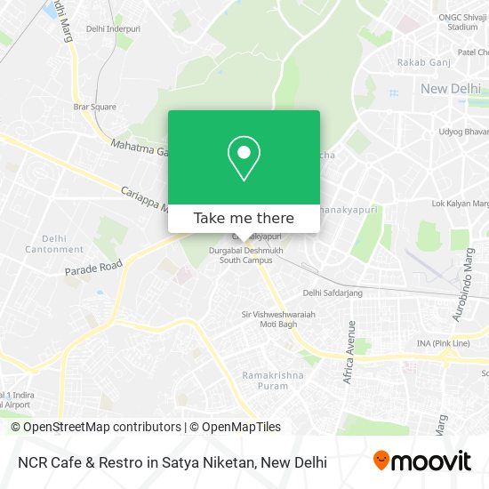 NCR Cafe & Restro in Satya Niketan map