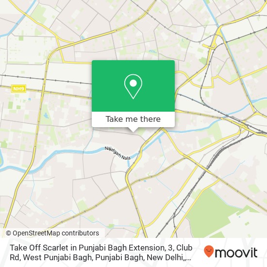Take Off Scarlet in Punjabi Bagh Extension, 3, Club Rd, West Punjabi Bagh, Punjabi Bagh, New Delhi, map