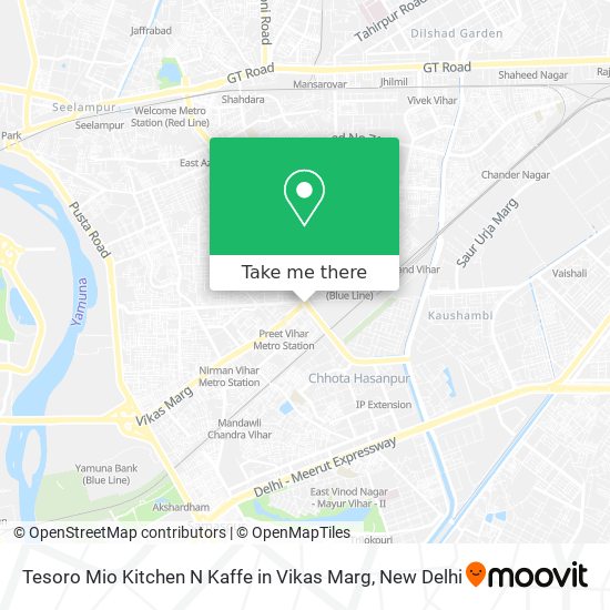 Tesoro Mio Kitchen N Kaffe in Vikas Marg map
