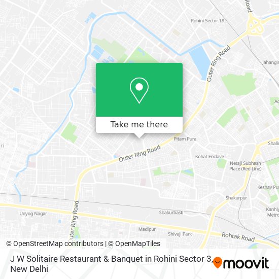 J W Solitaire Restaurant & Banquet in Rohini Sector 3 map