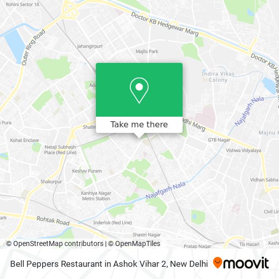 Bell Peppers Restaurant in Ashok Vihar 2 map