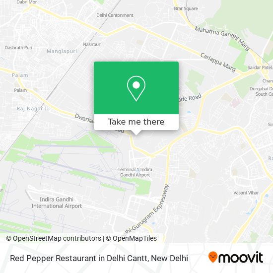 Red Pepper Restaurant in Delhi Cantt map