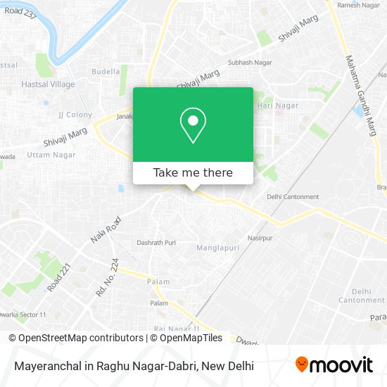 Mayeranchal in Raghu Nagar-Dabri map
