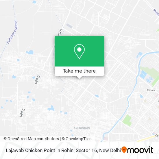 Lajawab Chicken Point in Rohini Sector 16 map