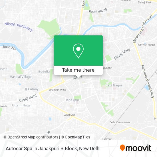 Autocar Spa in Janakpuri B Block map