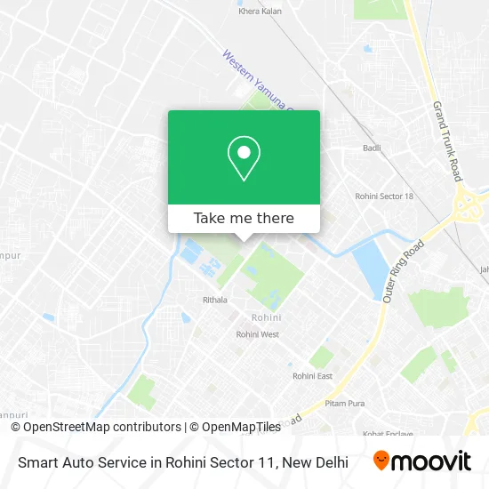 Smart Auto Service in Rohini Sector 11 map
