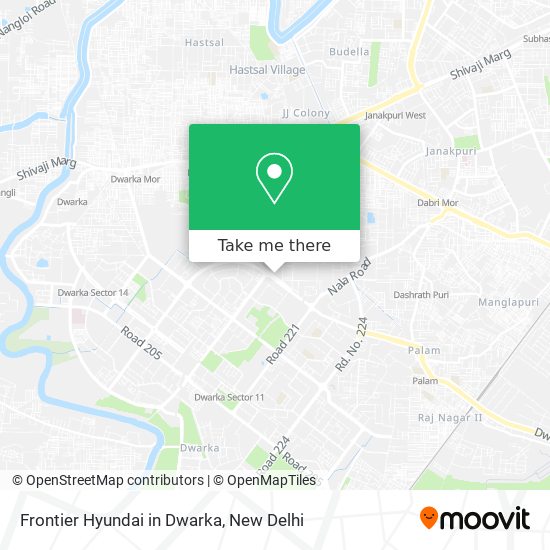 Frontier Hyundai in Dwarka map