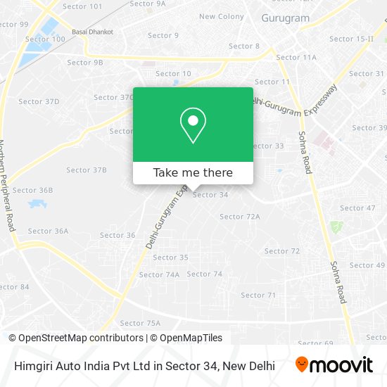 Himgiri Auto India Pvt Ltd in Sector 34 map