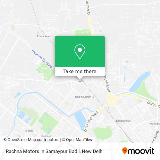 Rachna Motors in Samaypur Badli map