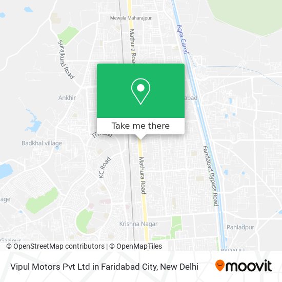 Vipul Motors Pvt Ltd in Faridabad City map