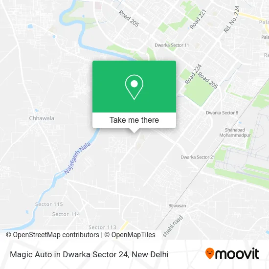 Magic Auto in Dwarka Sector 24 map