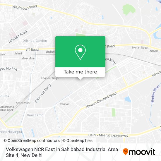 Volkswagen NCR East in Sahibabad Industrial Area Site 4 map