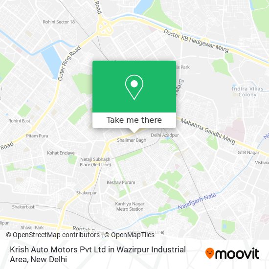 Krish Auto Motors Pvt Ltd in Wazirpur Industrial Area map