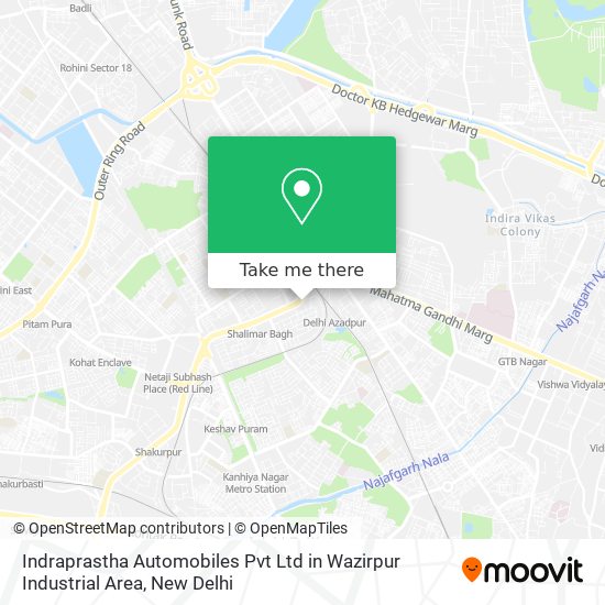 Indraprastha Automobiles Pvt Ltd in Wazirpur Industrial Area map