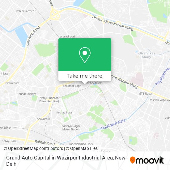 Grand Auto Capital in Wazirpur Industrial Area map