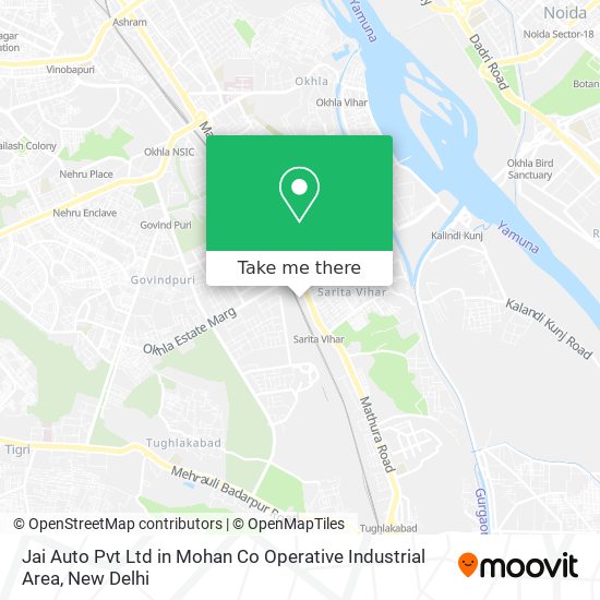 Jai Auto Pvt Ltd in Mohan Co Operative Industrial Area map
