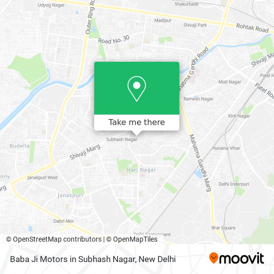 Baba Ji Motors in Subhash Nagar map