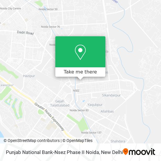 Punjab National Bank-Nsez Phase II Noida map