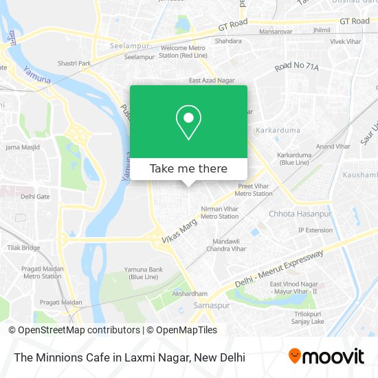 The Minnions Cafe in Laxmi Nagar map
