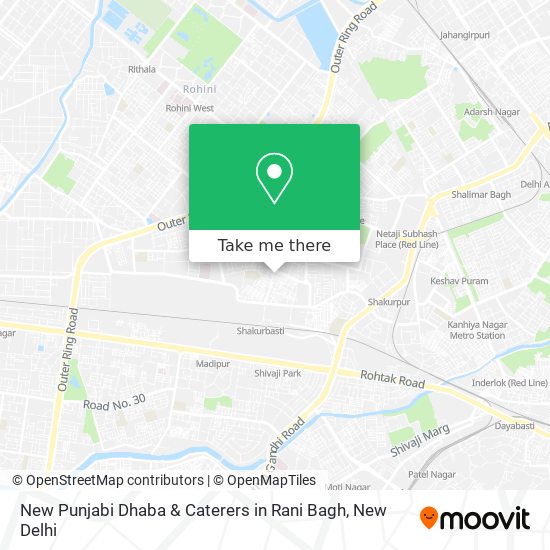 New Punjabi Dhaba & Caterers in Rani Bagh map