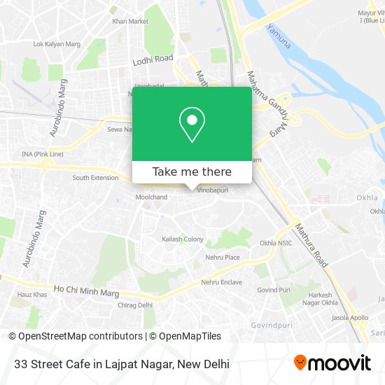 33 Street Cafe in Lajpat Nagar map