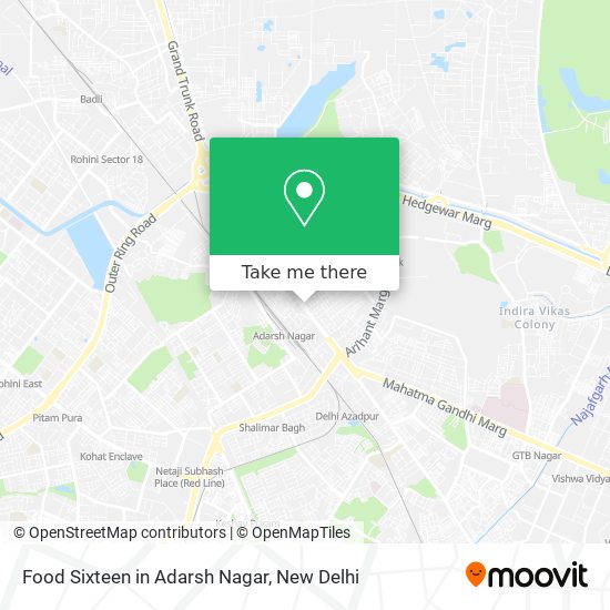 Food Sixteen in Adarsh Nagar map