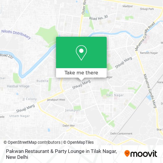 Pakwan Restaurant & Party Lounge in Tilak Nagar map