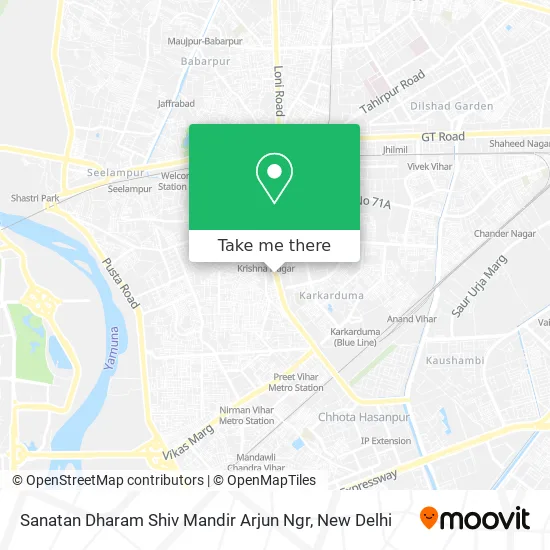 Sanatan Dharam Shiv Mandir Arjun Ngr map