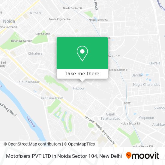 Motofixers PVT LTD in Noida Sector 104 map