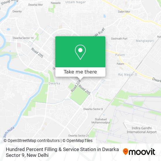 Hundred Percent Filling & Service Station in Dwarka Sector 9 map