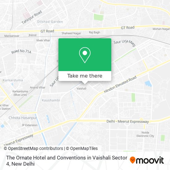 The Ornate Hotel and Conventions in Vaishali Sector 4 map