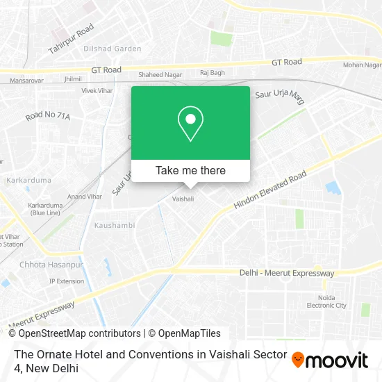 The Ornate Hotel and Conventions in Vaishali Sector 4 map