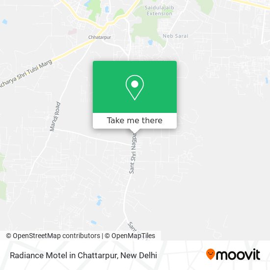 Radiance Motel in Chattarpur map