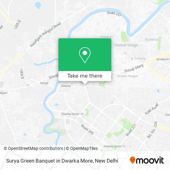 Surya Green Banquet in Dwarka More map