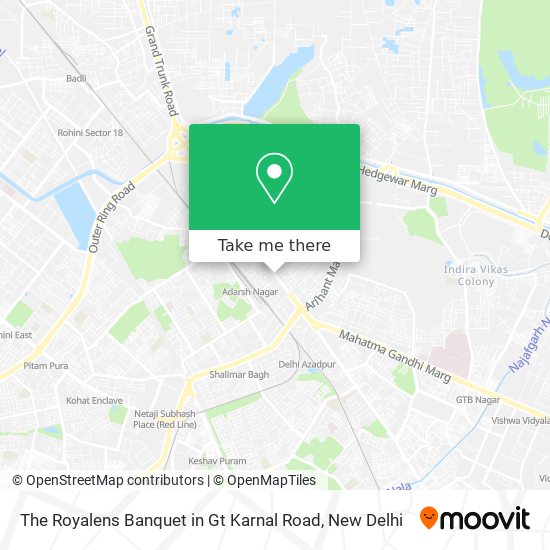 The Royalens Banquet in Gt Karnal Road map
