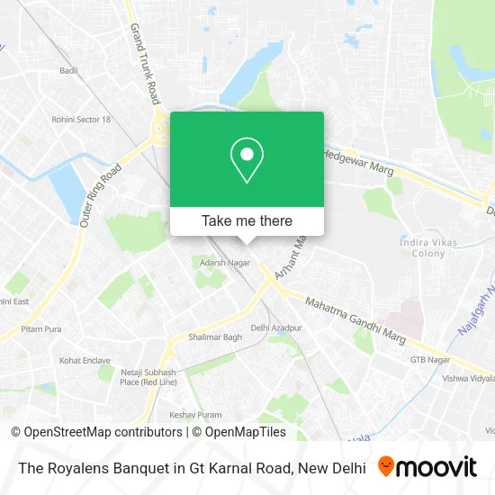 The Royalens Banquet in Gt Karnal Road map