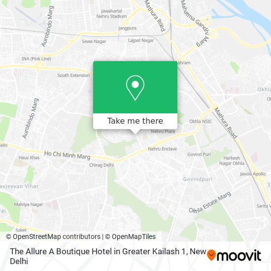 The Allure A Boutique Hotel in Greater Kailash 1 map