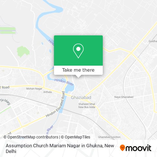 Assumption Church Mariam Nagar in Ghukna map