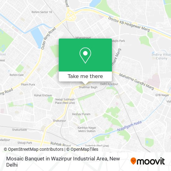 Mosaic Banquet in Wazirpur Industrial Area map