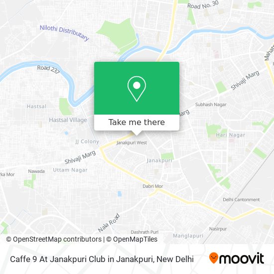 Caffe 9 At Janakpuri Club in Janakpuri map