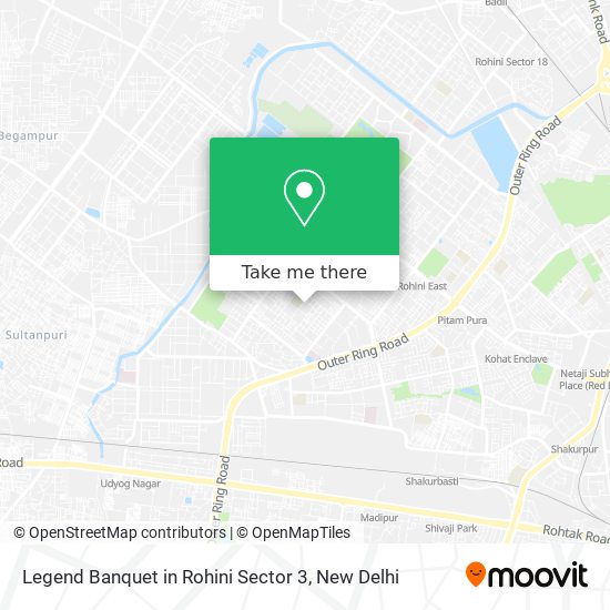 Legend Banquet in Rohini Sector 3 map