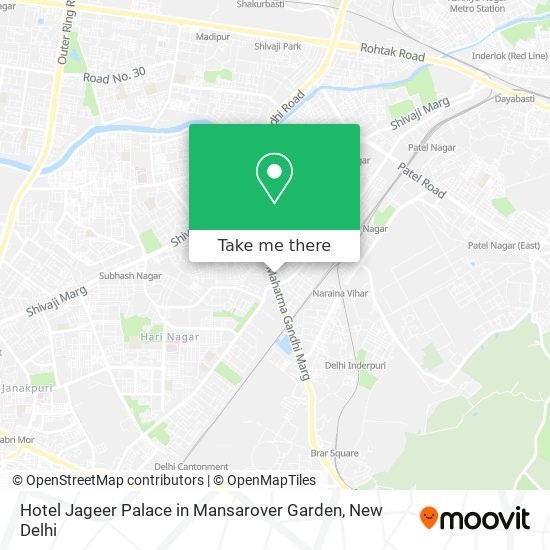 Hotel Jageer Palace in Mansarover Garden map