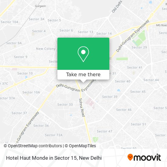 Hotel Haut Monde in Sector 15 map
