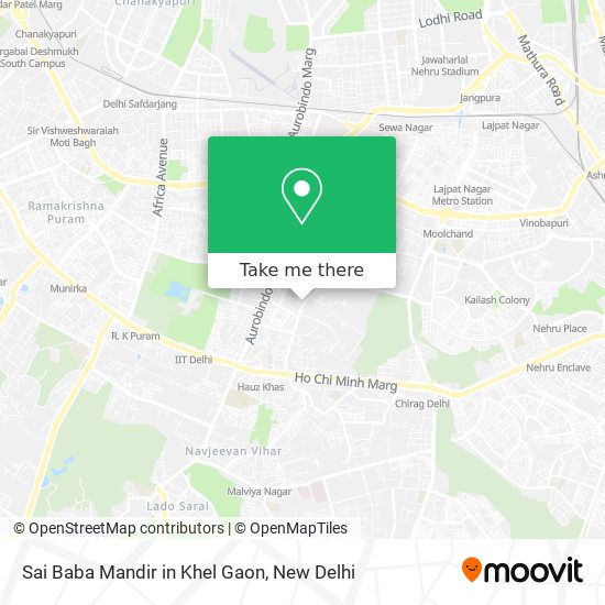 Sai Baba Mandir in Khel Gaon map