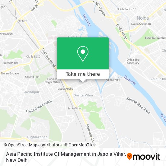 Asia Pacific Institute Of Management in Jasola Vihar map