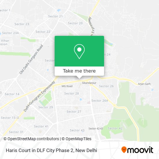 Haris Court in DLF City Phase 2 map